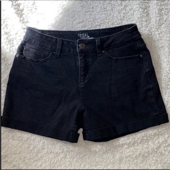 Black denim shorts Stretch Comfy Time and True Mid Rise Size 6 - Picture 7 of 7
